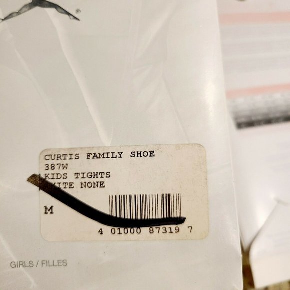 Danskin Girls Footed Tights Style 387 Size Medium 8-10 White. Set of 2 USA! - Picture 6 of 7